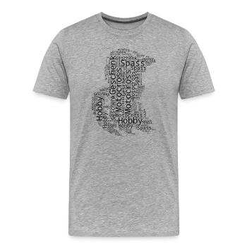 Motocross Stil für jeden Anlass - Männer Premium Bio T-Shirt - Grau meliert - Vorne - Damien (186cm)