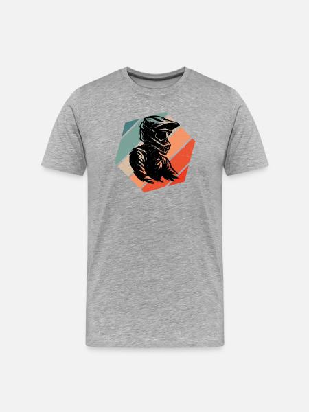 Conception compacte du motocross - T-shirt bio Premium Homme - gris chiné
