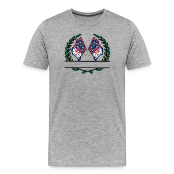 Pays_de_la_Loire_lauwerkrans - Men's Premium Organic T-Shirt - heather grey - Front - Damien (186cm)
