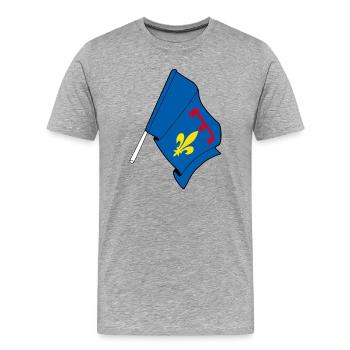 Provence-Flagge - Männer Premium Bio T-Shirt - Grau meliert - Vorne - Damien (186cm)