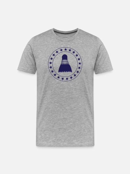 Badminton - Sport - Racket - Men's Premium Organic T-Shirt - heather grey