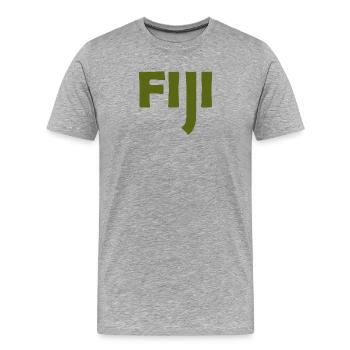 Fiji - Fiji - Islands - Pacific - South Seas - Men's Premium Organic T-Shirt - heather grey - Front - Damien (186cm)