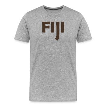Fiji - Fiji - Islands - Pacific - South Seas - Men's Premium Organic T-Shirt - heather grey - Front - Damien (186cm)