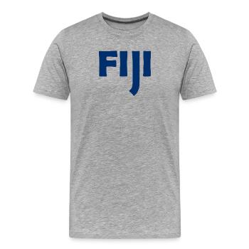 Fiji - Fiji - Islands - Pacific - South Seas - Men's Premium Organic T-Shirt - heather grey - Front - Damien (186cm)