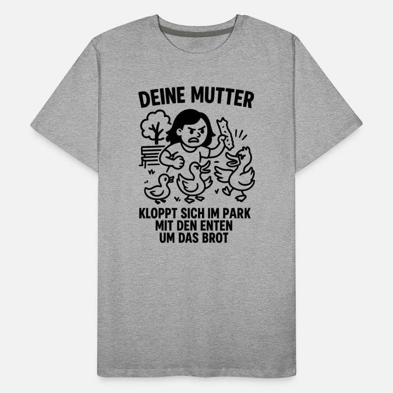 deine mutter park enten brot Männer Premium Bio T-Shirt