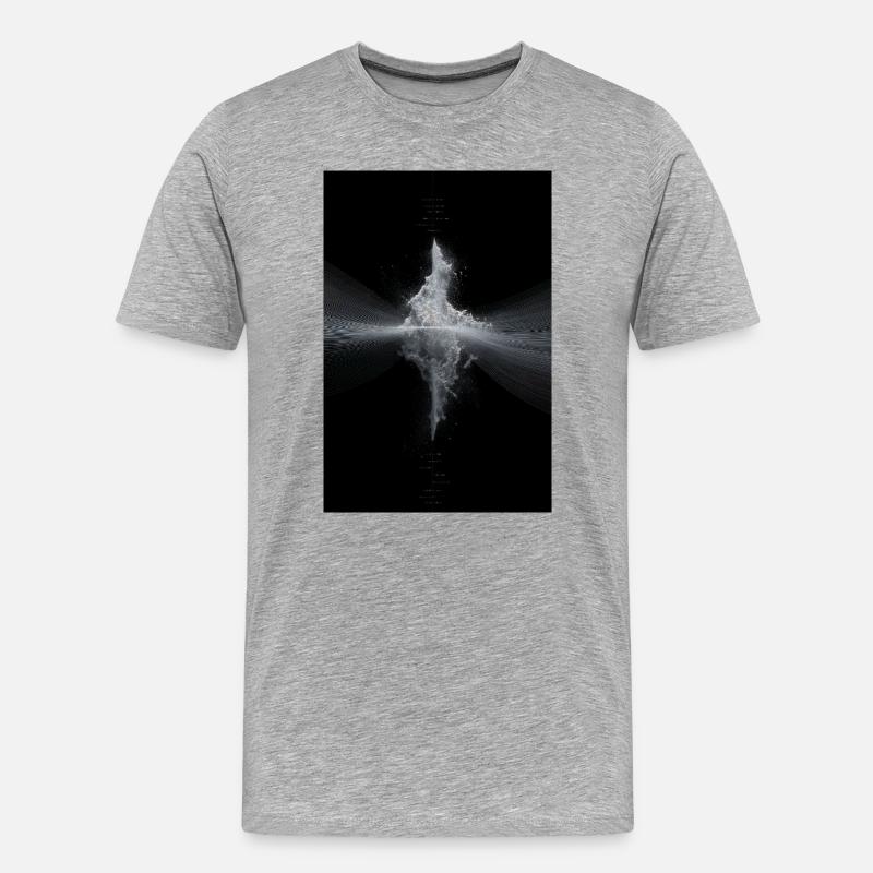 Quantum Pulse Echo - Men's Premium Organic T-Shirt - heather grey