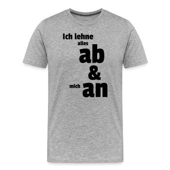 De temps en temps - T-shirt bio Premium Homme - gris chiné - Devant - Damien (186cm)