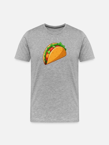 Tacos - Männer Premium Bio T-Shirt - Grau meliert