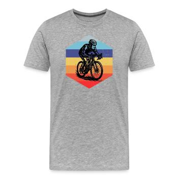 Roadbike Stil für jeden Anlass - Männer Premium Bio T-Shirt - Grau meliert - Vorne - Damien (186cm)