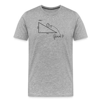 Trouver x - T-shirt bio Premium Homme - gris chiné - Devant - Damien (186cm)