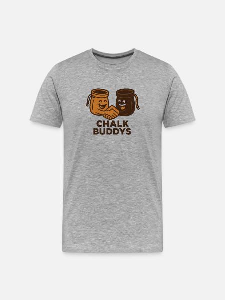 Chalk Buddys - Männer Premium Bio T-Shirt - Grau meliert