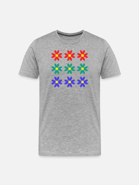 FLOWER. NATURE. ECOLOGY. ANNIVERSARY. FEAST - Men's Premium Organic T-Shirt - heather grey