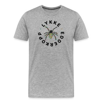 Lucky Spider - Men's Premium Organic T-Shirt - heather grey - Front - Damien (186cm)