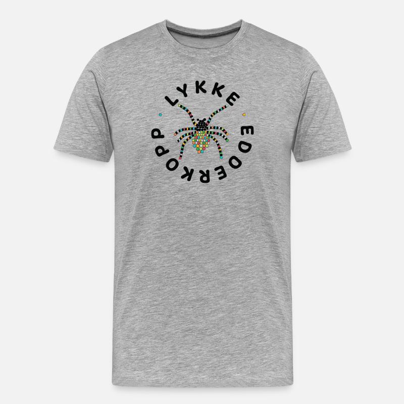 Glücksspinne - Männer Premium Bio T-Shirt - Grau meliert