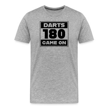 Dart, Darts_Startnummer - T-shirt bio Premium Homme - gris chiné - Devant - Damien (186cm)