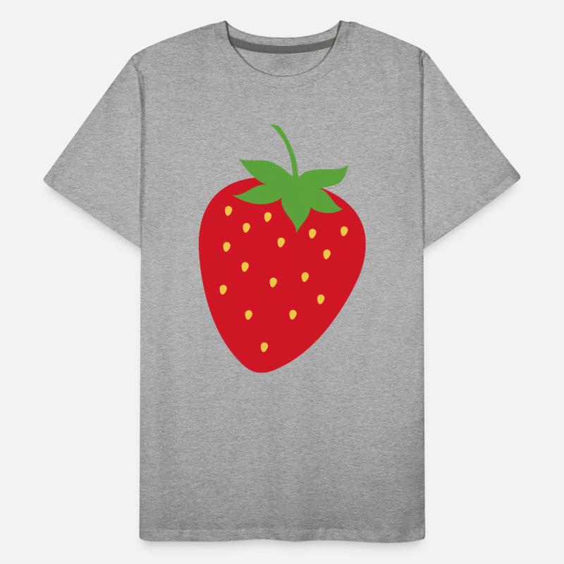Erdbeere Männer Premium Bio T-Shirt