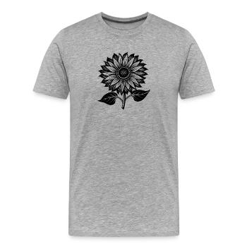 Sunflower - Men's Premium Organic T-Shirt - heather grey - Front - Damien (186cm)