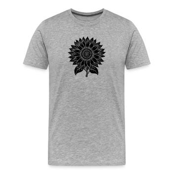 Sunflower - Men's Premium Organic T-Shirt - heather grey - Front - Damien (186cm)