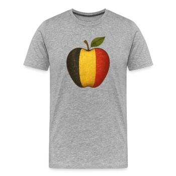 Belgien - Männer Premium Bio T-Shirt - Grau meliert - Vorne - Damien (186cm)