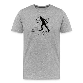 Cross-country skiing Cross-country skiing - Men's Premium Organic T-Shirt - heather grey - Front - Damien (186cm)