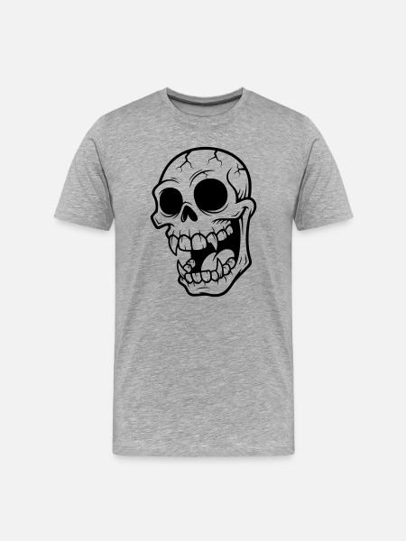 crane de vampire fou - T-shirt bio Premium Homme - gris chiné