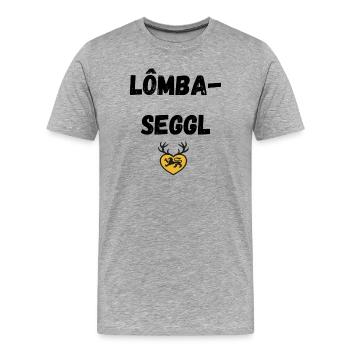 Lombaseggl souabe - T-shirt bio Premium Homme - gris chiné - Devant - Damien (186cm)