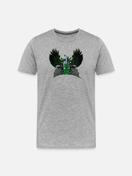 0350_GroeneTrekker_Wings - Men's Premium Organic T-Shirt - heather grey