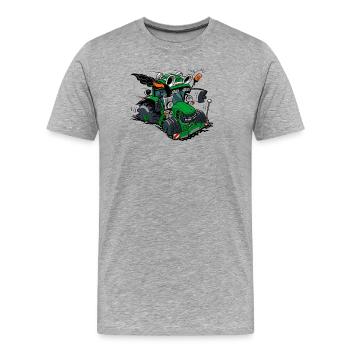 0968_Groene_Trekker_6630-V2 - T-shirt bio Premium Homme - gris chiné - Devant - Damien (186cm)