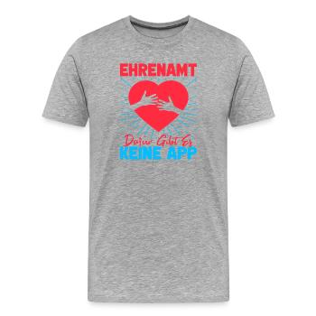 Reconnaissance du bénévolat Il n’existe pas d’application pour le bénévolat - T-shirt bio Premium Homme - gris chiné - Devant - Damien (186cm)