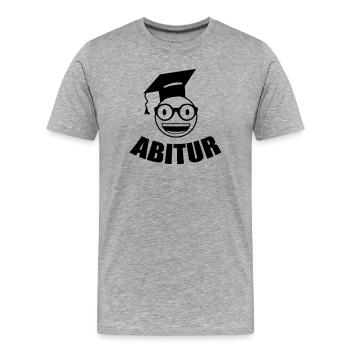 Nerd Student Abitur - Männer Premium Bio T-Shirt - Grau meliert - Vorne - Damien (186cm)