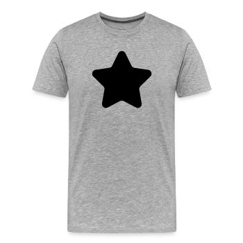star - Men's Premium Organic T-Shirt - heather grey - Front - Damien (186cm)