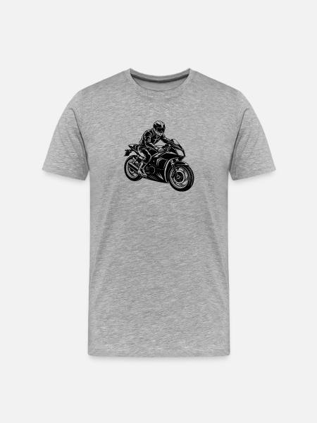 Sportrad - Männer Premium Bio T-Shirt - Grau meliert