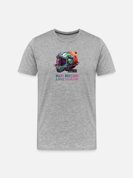 Mars Mission - Men's Premium Organic T-Shirt - heather grey