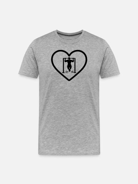 Heart Street Workout - Men's Premium Organic T-Shirt - heather grey
