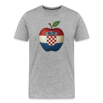 Croatia - Men's Premium Organic T-Shirt - heather grey - Front - Damien (186cm)