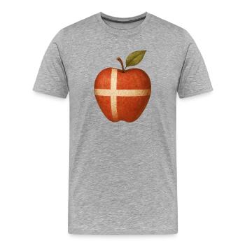 Denmark - Men's Premium Organic T-Shirt - heather grey - Front - Damien (186cm)