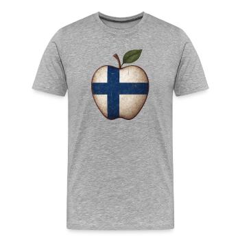 Finlande - T-shirt bio Premium Homme - gris chiné - Devant - Damien (186cm)