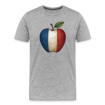 Frankreich - Männer Premium Bio T-Shirt - Grau meliert - Vorne - Damien (186cm)