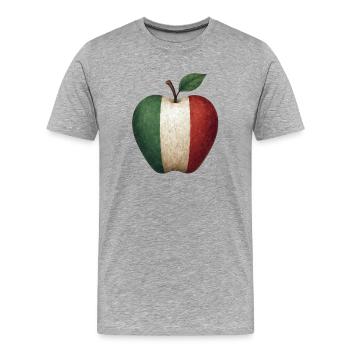 Italien - Männer Premium Bio T-Shirt - Grau meliert - Vorne - Damien (186cm)