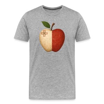 Malta - Men's Premium Organic T-Shirt - heather grey - Front - Damien (186cm)