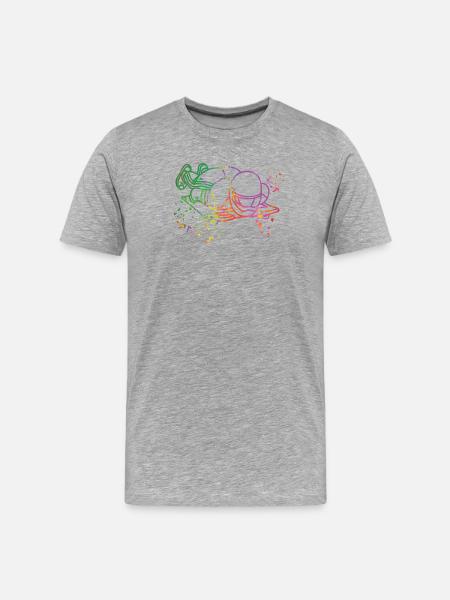 Skeleton Bobsleigh Winter Sports Sled - Men's Premium Organic T-Shirt - heather grey