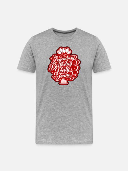 Birthday Party Team Saying - Men's Premium Organic T-Shirt - heather grey