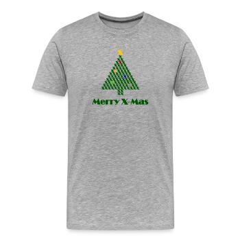 Merry X-Mas! - Men's Premium Organic T-Shirt - heather grey - Front - Damien (186cm)