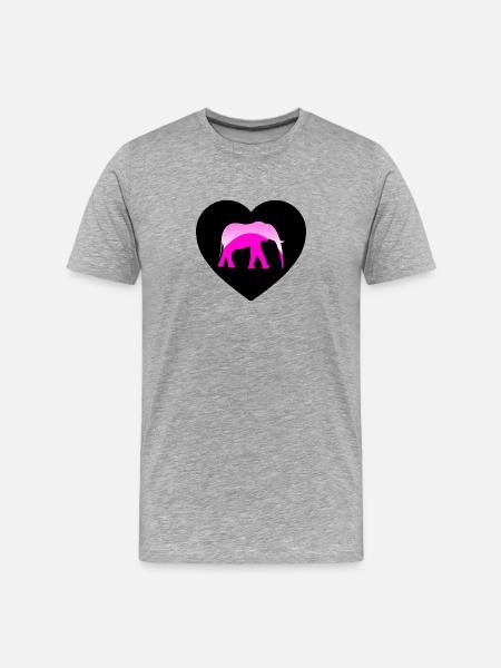 Éléphant - T-shirt bio Premium Homme - gris chiné