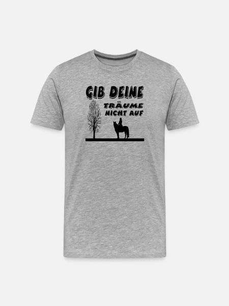 Chevaux - T-shirt bio Premium Homme - gris chiné