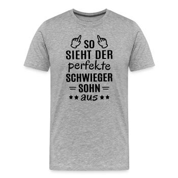 Best son-in-law gift funny - Men's Premium Organic T-Shirt - heather grey - Front - Damien (186cm)