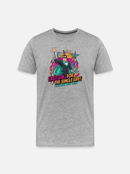 Last call for single life - Men's Premium Organic T-Shirt - heather grey