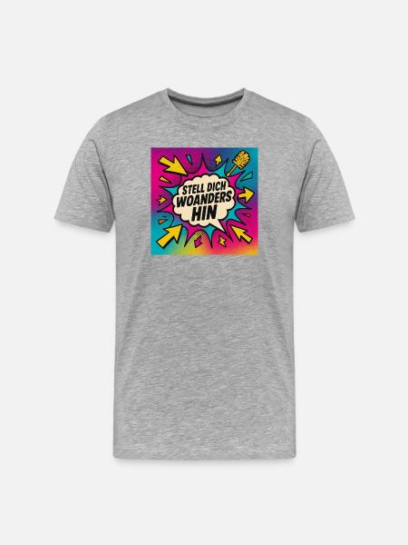 Stand somewhere else Popart - Men's Premium Organic T-Shirt - heather grey