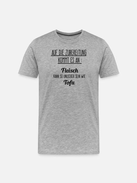 Tofu - Männer Premium Bio T-Shirt - Grau meliert