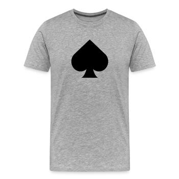 Symbole de la pique - T-shirt bio Premium Homme - gris chiné - Devant - Damien (186cm)